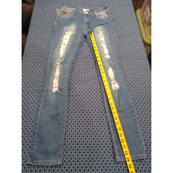 WAIST 31 INCHES SIZE 11 SKINNY JEANS STRETCH DENIM BLUE  11-2 CH277 SZ11 - Picture 6 of 11